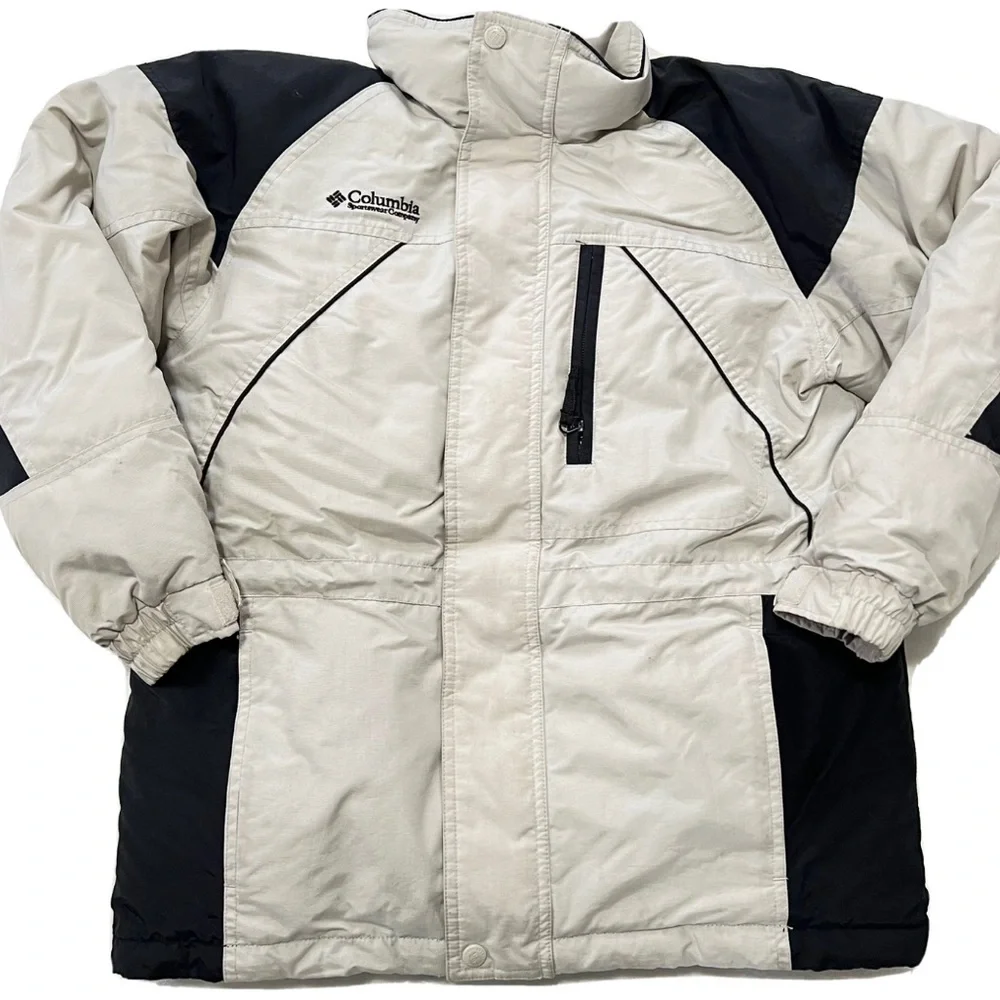 Columbia youth M 10/12 vintage winter coat beige boys